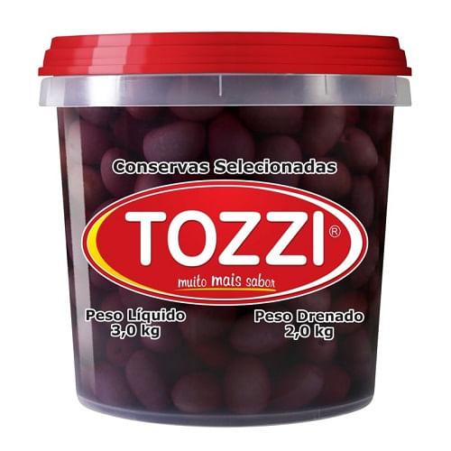 Azeitona Preta C/ Caroço Balde 2 Kg Tozzi