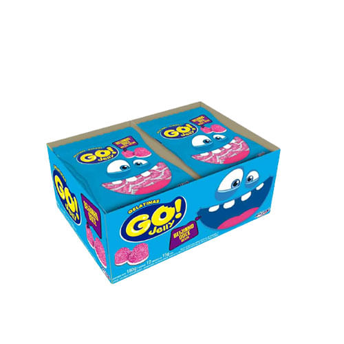 Bala Gelatina Mini Beijinho 12x15 Gr Go Jelly