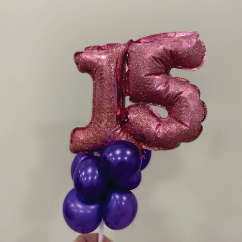 Topo De Bolo/Balão Cake C/ 2 Numeros Customizado  Zanepan