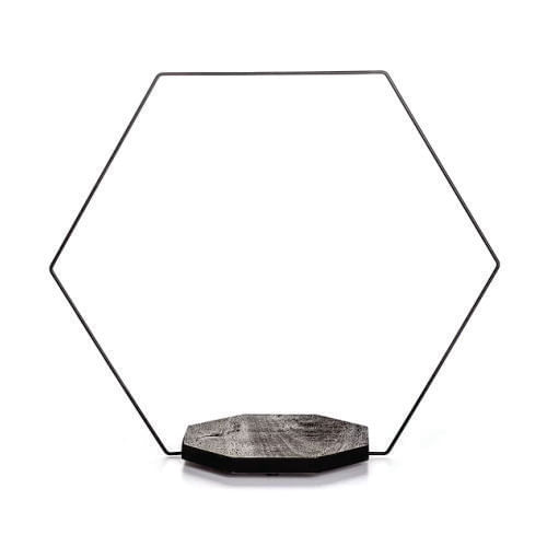 Armação C/ Base De Madeira 23x43 Cm Preta Festplastik