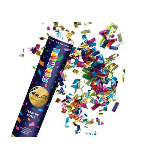 Lança Confete 30 Cm Colorido