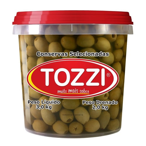 Azeitona Verde S/ Caroço Balde 2 Kg Tozzi