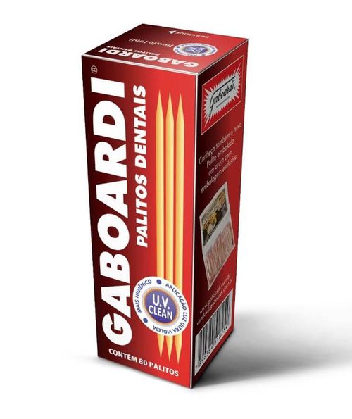 Palito Caixinha C/ 80 Palitos Gaboardi