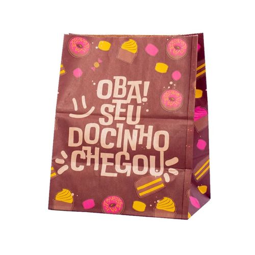 Saco Delivery Sos G Oba Seu Docinho Chegou 15kg 30x18x31,5 C/ 25 Un