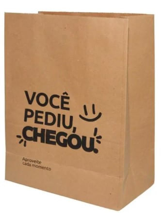 Saco Delivery Sos 5 Kg Tam Pp Pediu Chegou 18x12x25cm C/ 50 Un