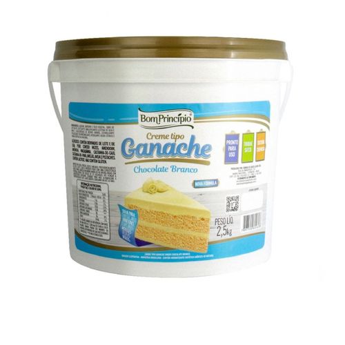 Ganache  Branco 2,5 Kg Bom Principio