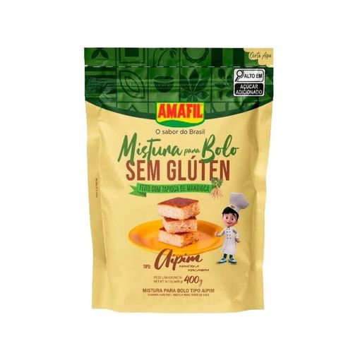 Mistura P/ Bolo S/ Gluten Aipim 400 Gr Amafil