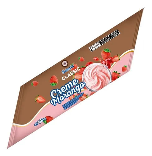 Recheio Creme Morango Bag 1kg Selecta