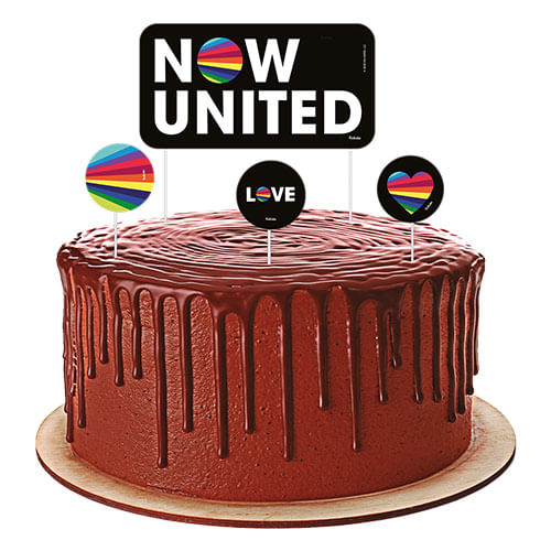 Topper P/ Bolo Now United C/ 4 Un Festcolor