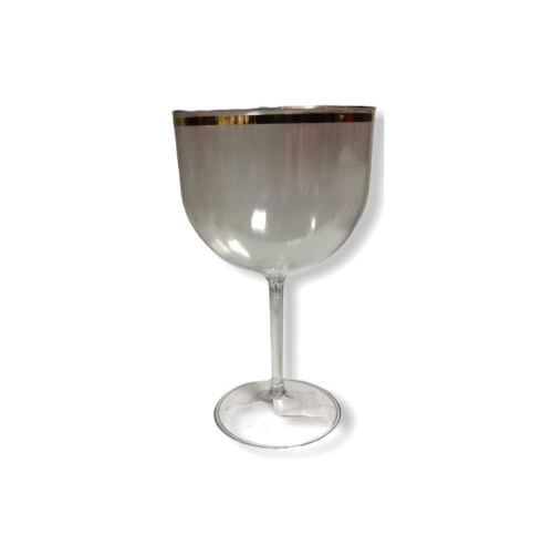 Taça De Gin Transparente C/ Borda Dourada Lsc Toys