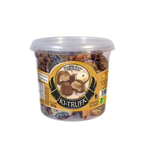 Ki-Trufa Beijinho Display 30 Un 510 Gr Ki-Kakau