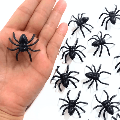 Mini Aranha Preto 10un Mini Toys