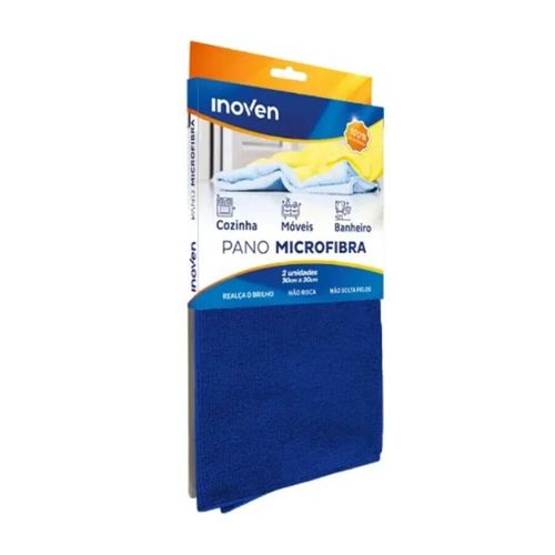 Pano Microfibra 30x30cm Azul 2 Un Inoven