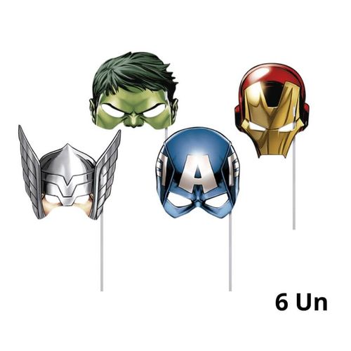 Mascara Avengers Animed C/ 6 Un Regina