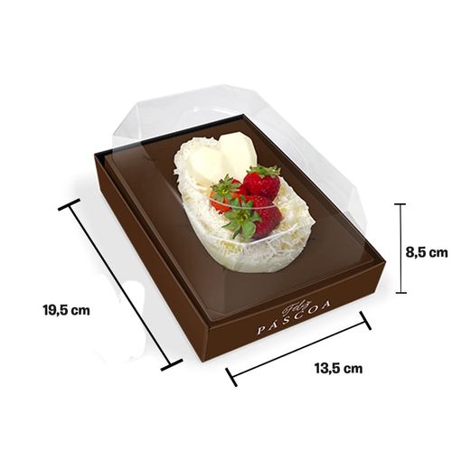 Caixa Ovo De Colher 250/350/500 Gr Marrom/ Berço Marrom Un Jr