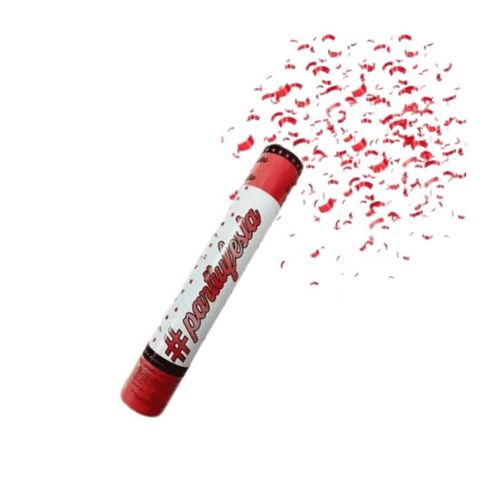 Lança Confete 30 Cm Vermelho Metalizada Retangular