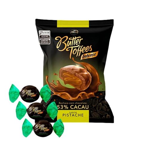 Bala Butter Toffe 53% Pistache 500 Gr Arcor