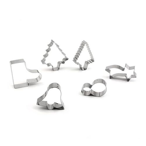 Cortadores Natalinos Estojo 6 Pc Inox Caparroz