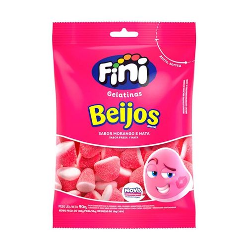 Bala Beijos De Morango 90 Gr Fini
