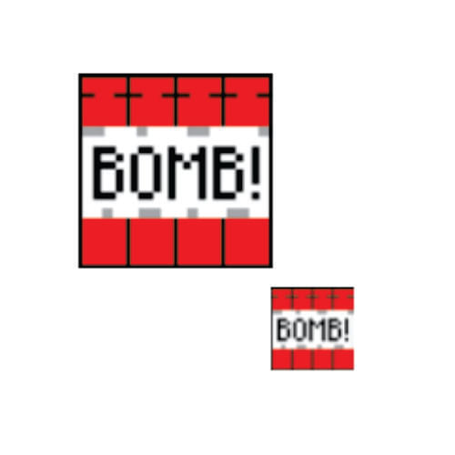 Aplique E.V.A Micro Bomba Game C/ 06 Un (Gm0401) Grintoy