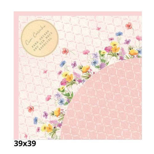 Envelope Ovo 39x39 Florens Rosa/Azul Cromus