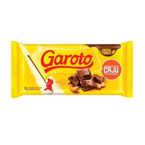 Barra De Chocolate Castanha De Caju 80 Gr Garoto